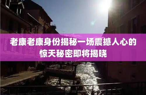 老康老康身份揭秘一场震撼人心的惊天秘密即将揭晓