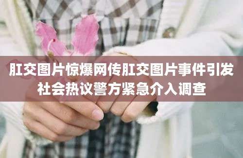 肛交图片惊爆网传肛交图片事件引发社会热议警方紧急介入调查