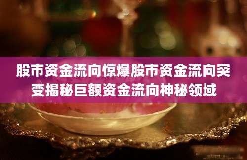 股市资金流向惊爆股市资金流向突变揭秘巨额资金流向神秘领域