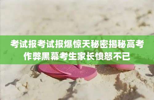 考试报考试报爆惊天秘密揭秘高考作弊黑幕考生家长愤怒不已