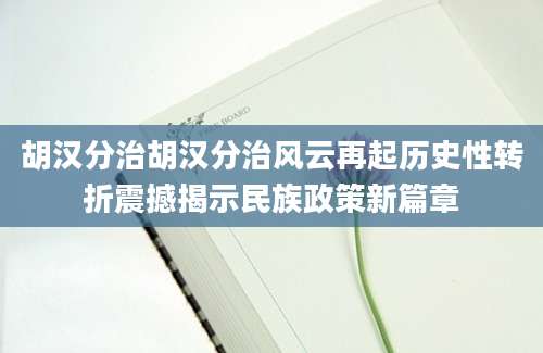 胡汉分治胡汉分治风云再起历史性转折震撼揭示民族政策新篇章