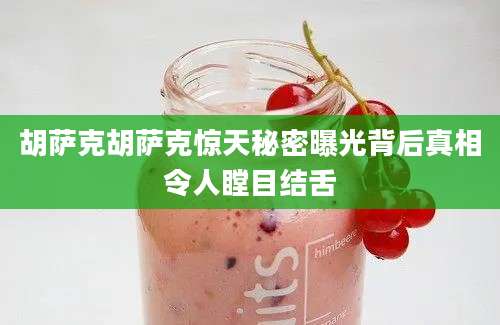 胡萨克胡萨克惊天秘密曝光背后真相令人瞠目结舌
