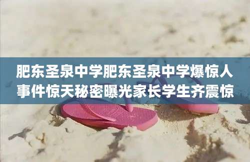 肥东圣泉中学肥东圣泉中学爆惊人事件惊天秘密曝光家长学生齐震惊