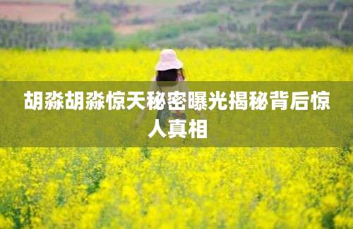 胡淼胡淼惊天秘密曝光揭秘背后惊人真相
