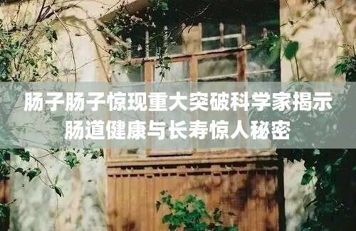 肠子肠子惊现重大突破科学家揭示肠道健康与长寿惊人秘密