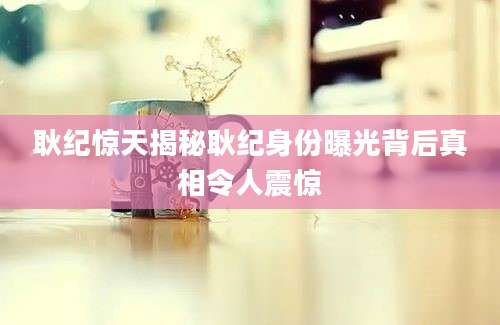 耿纪惊天揭秘耿纪身份曝光背后真相令人震惊