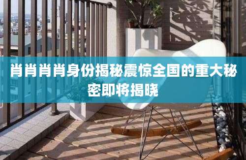 肖肖肖肖身份揭秘震惊全国的重大秘密即将揭晓
