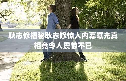 耿志修揭秘耿志修惊人内幕曝光真相竟令人震惊不已