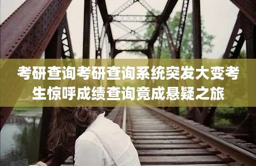 考研查询考研查询系统突发大变考生惊呼成绩查询竟成悬疑之旅