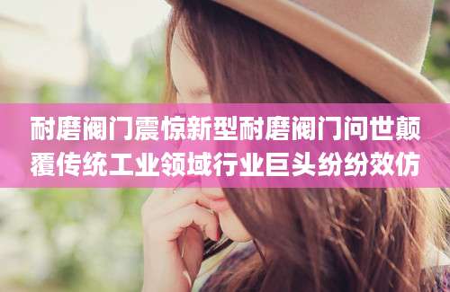 耐磨阀门震惊新型耐磨阀门问世颠覆传统工业领域行业巨头纷纷效仿