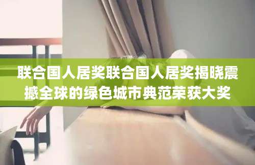 联合国人居奖联合国人居奖揭晓震撼全球的绿色城市典范荣获大奖