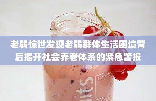 老弱惊世发现老弱群体生活困境背后揭开社会养老体系的紧急警报