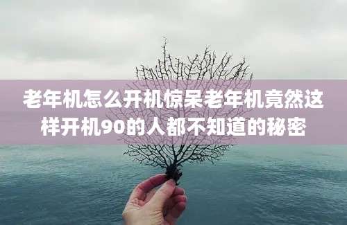 老年机怎么开机惊呆老年机竟然这样开机90的人都不知道的秘密