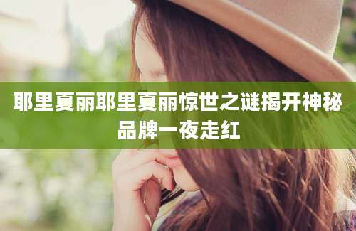 耶里夏丽耶里夏丽惊世之谜揭开神秘品牌一夜走红
