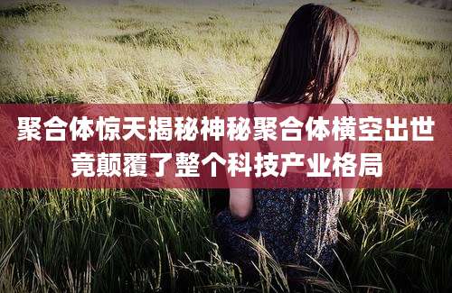 聚合体惊天揭秘神秘聚合体横空出世竟颠覆了整个科技产业格局
