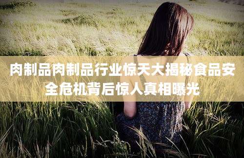 肉制品肉制品行业惊天大揭秘食品安全危机背后惊人真相曝光