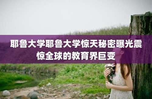 耶鲁大学耶鲁大学惊天秘密曝光震惊全球的教育界巨变