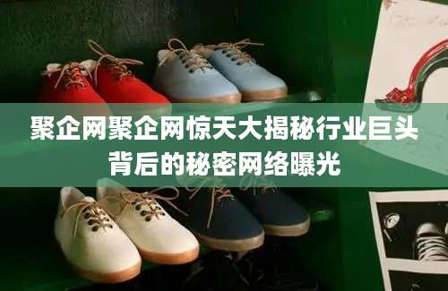 聚企网聚企网惊天大揭秘行业巨头背后的秘密网络曝光