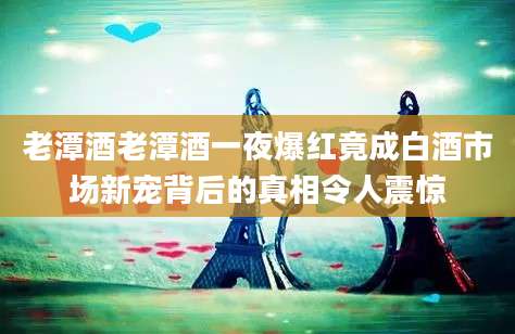 老潭酒老潭酒一夜爆红竟成白酒市场新宠背后的真相令人震惊