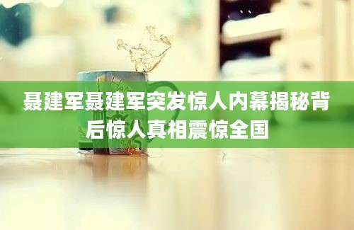 聂建军聂建军突发惊人内幕揭秘背后惊人真相震惊全国