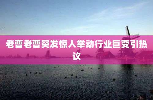 老曹老曹突发惊人举动行业巨变引热议