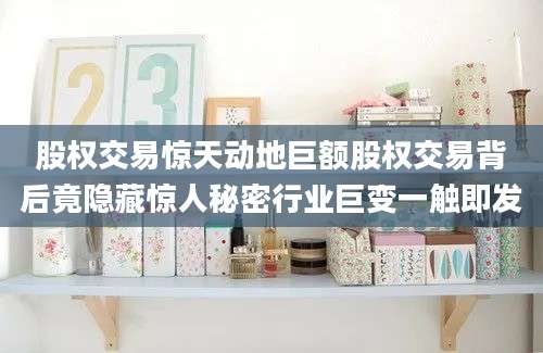 股权交易惊天动地巨额股权交易背后竟隐藏惊人秘密行业巨变一触即发