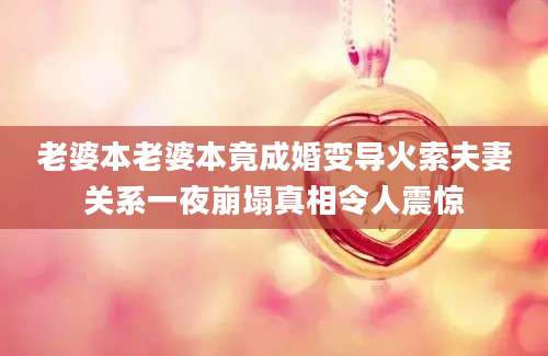 老婆本老婆本竟成婚变导火索夫妻关系一夜崩塌真相令人震惊