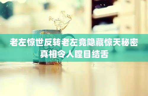 老左惊世反转老左竟隐藏惊天秘密真相令人瞠目结舌