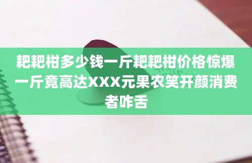 耙耙柑多少钱一斤耙耙柑价格惊爆一斤竟高达XXX元果农笑开颜消费者咋舌