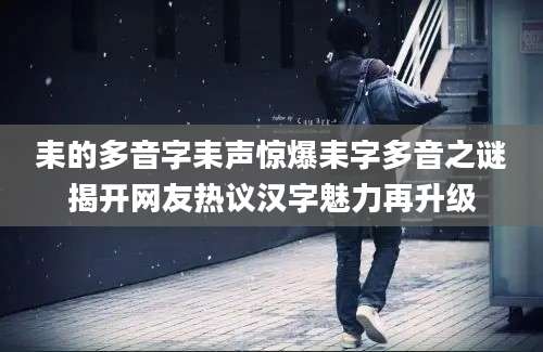 耒的多音字耒声惊爆耒字多音之谜揭开网友热议汉字魅力再升级