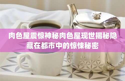 肉色屋震惊神秘肉色屋现世揭秘隐藏在都市中的惊悚秘密